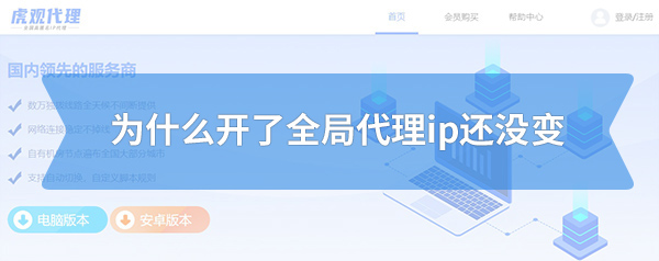 为什么开了全局代理ip还没变